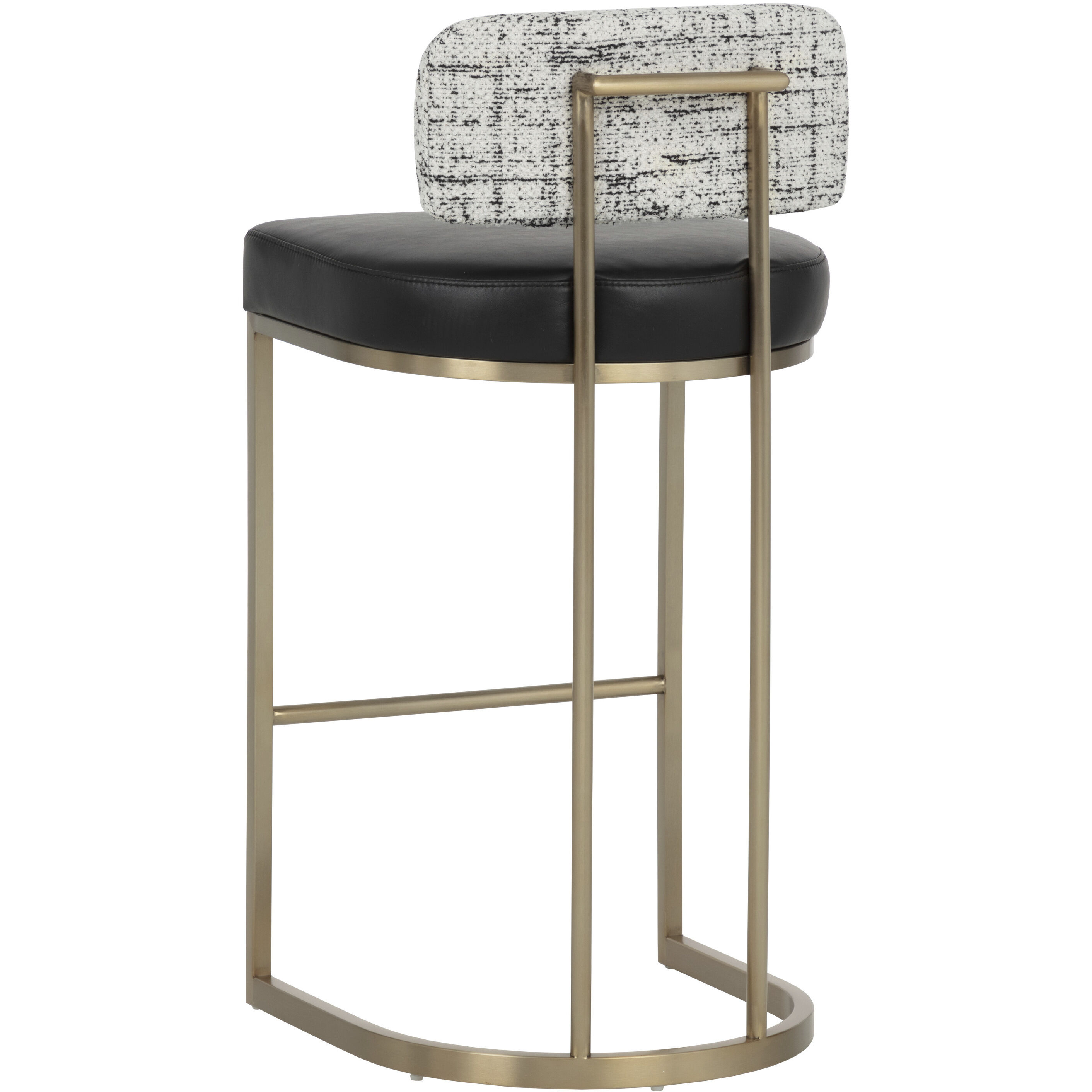 Larissa 37.75 inch Bravo Black / Halton Birch Barstool